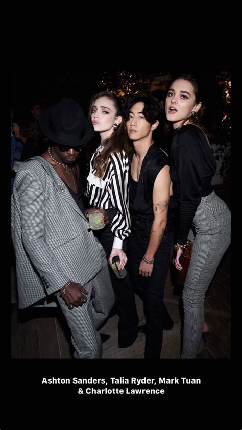 Charlotte Lawrence, Rosé & Mark Tuan at Saint Laurent Women 